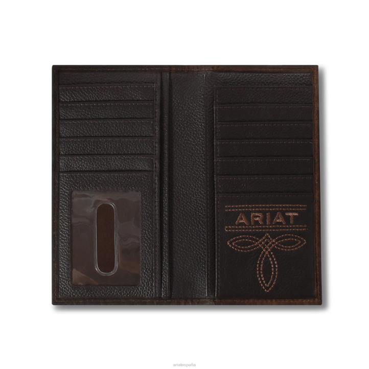 cartera rodeo con logo de méxico Ariat hombres marrón accesorios 044J1822