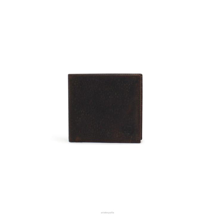 logotipo de billetera plegable Ariat hombres marrón ruidoso accesorios 044J1820