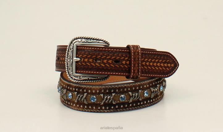 cinturón de alambre de púas Ariat hombres marrón accesorios 044J1843