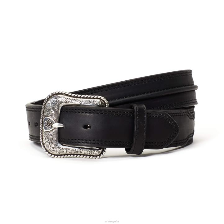 cinturón de cresta central Ariat hombres negro accesorios 044J1846