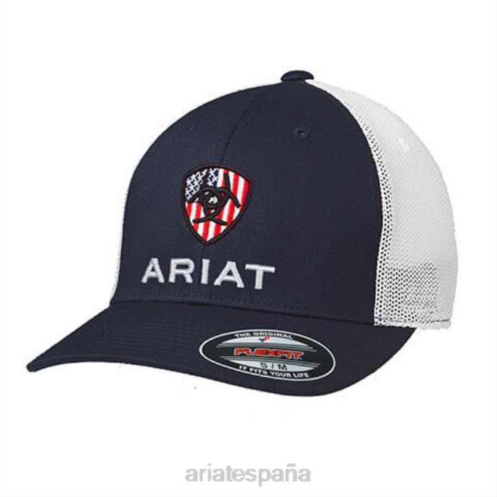 gorra con logo del escudo de la bandera de estados unidos Ariat hombres Armada accesorios 044J1916
