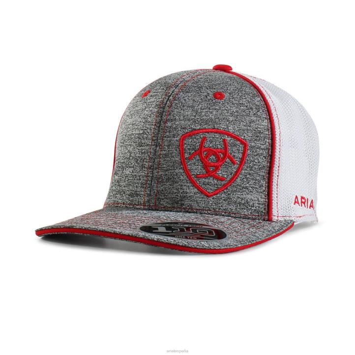 gorra con logo y escudo desplazado Ariat hombres rojo accesorios 044J1930
