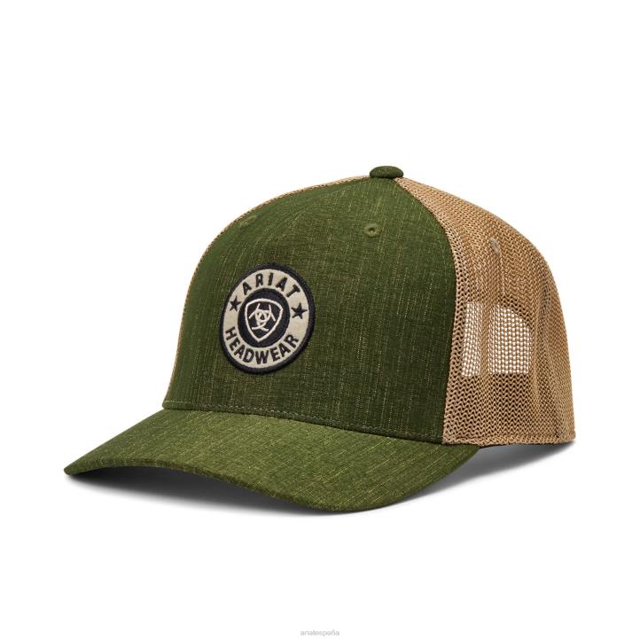 gorra redonda con parche del logo Ariat hombres verde accesorios 044J1913