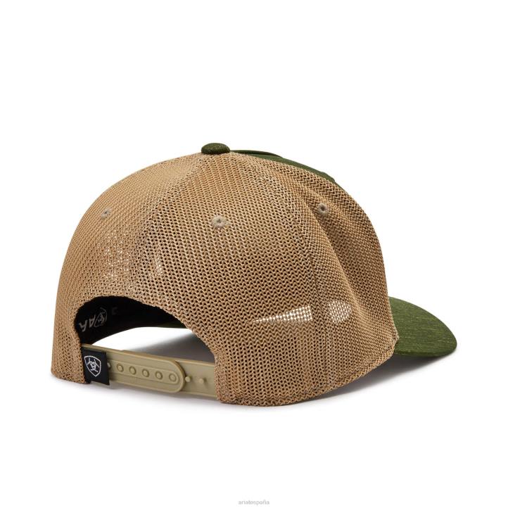 gorra redonda con parche del logo Ariat hombres verde accesorios 044J1913