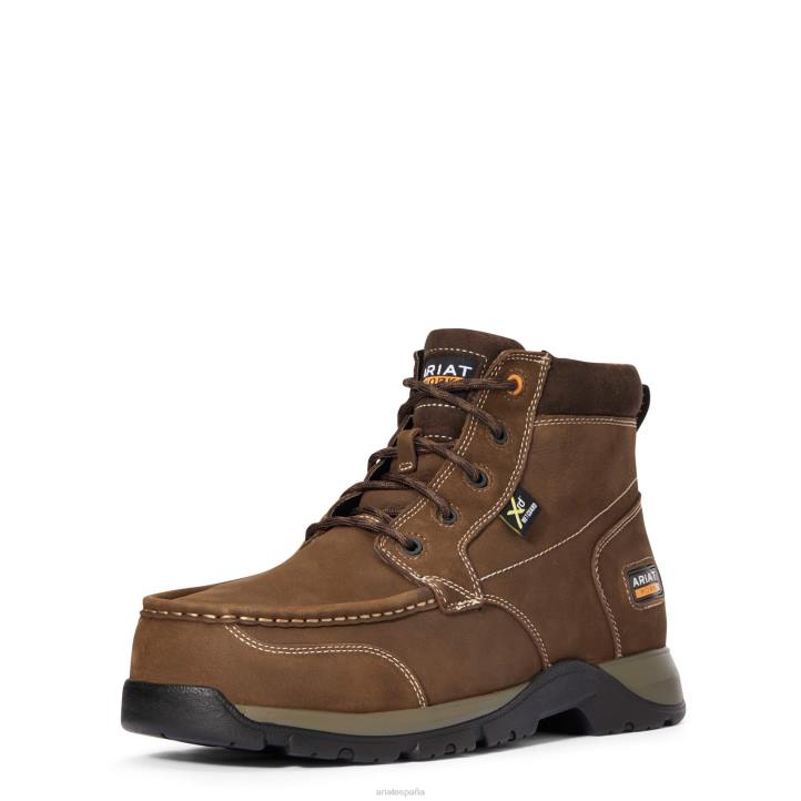 Bota de trabajo Edge LTE Chukka Metguard con punta compuesta Ariat hombres marron oscuro calzado 044J343