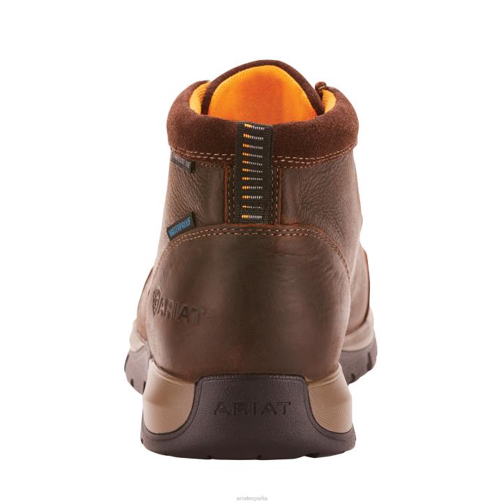 Bota de trabajo con punta compuesta impermeable Edge LTE Moc Ariat hombres marron oscuro calzado 044J233