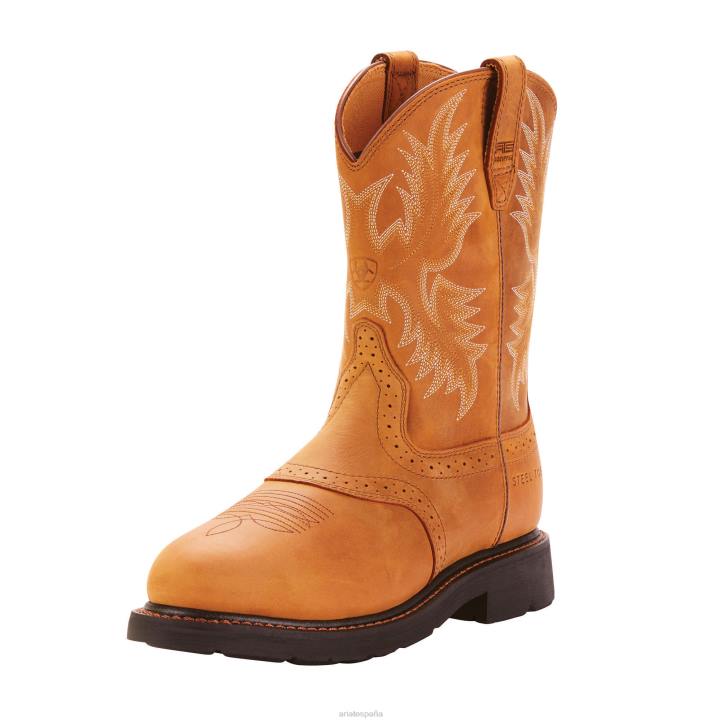 Bota de trabajo con punta de acero Sierra Saddle Ariat hombres corteza envejecida calzado 044J350