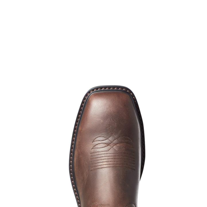Bota de trabajo con punta de acero y punta cuadrada ancha Groundwork Ariat hombres marrón calzado 044J295