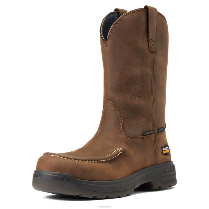Bota de trabajo con punta de carbono impermeable con punta Turbo Moc Ariat hombres moca calzado 044J326