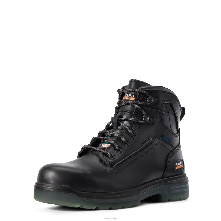 Bota de trabajo con punta de carbono turbo 6" h2o csa Ariat hombres negro calzado 044J313