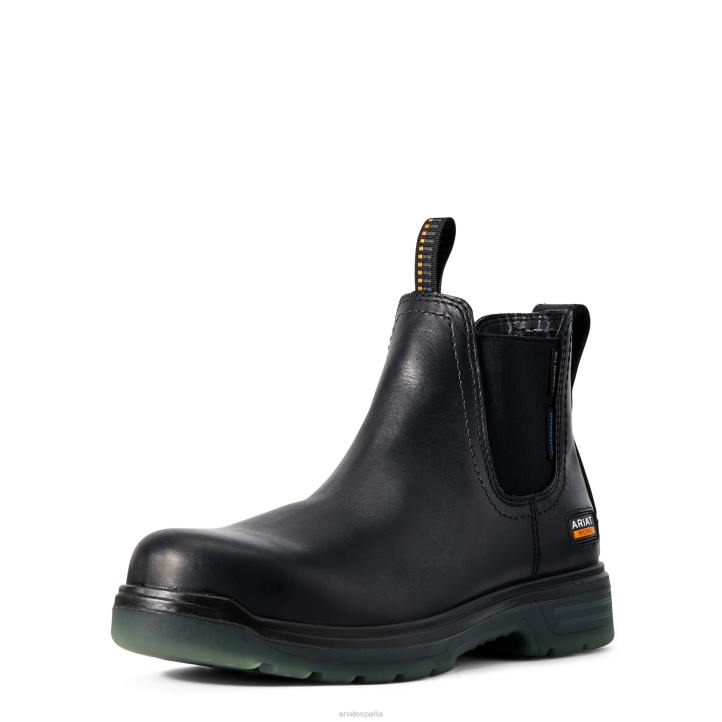 Bota de trabajo turbo chelsea csa impermeable con punta de carbono Ariat hombres negro calzado 044J351