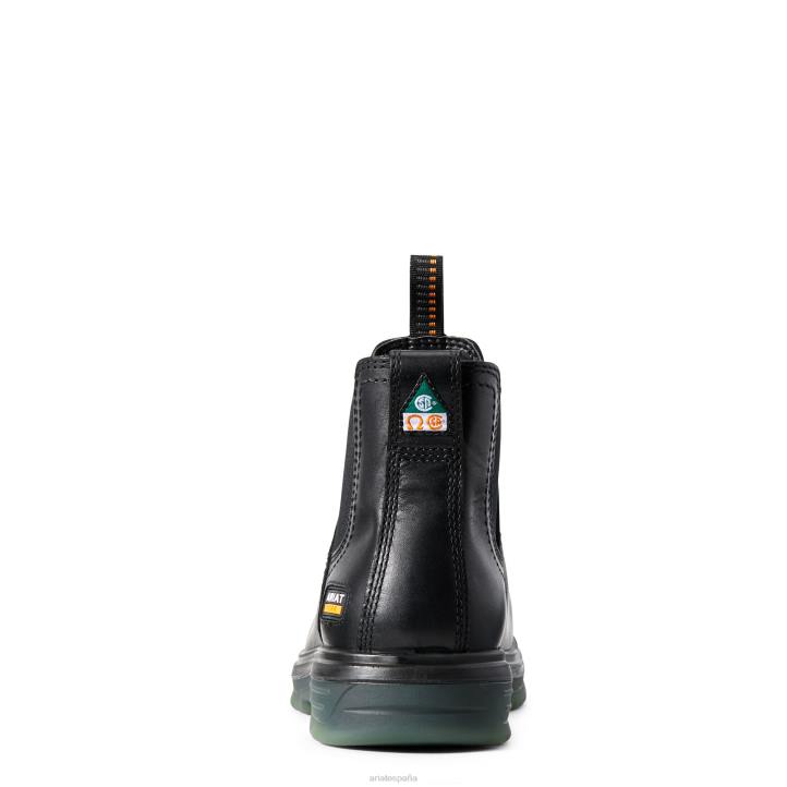 Bota de trabajo turbo chelsea csa impermeable con punta de carbono Ariat hombres negro calzado 044J351