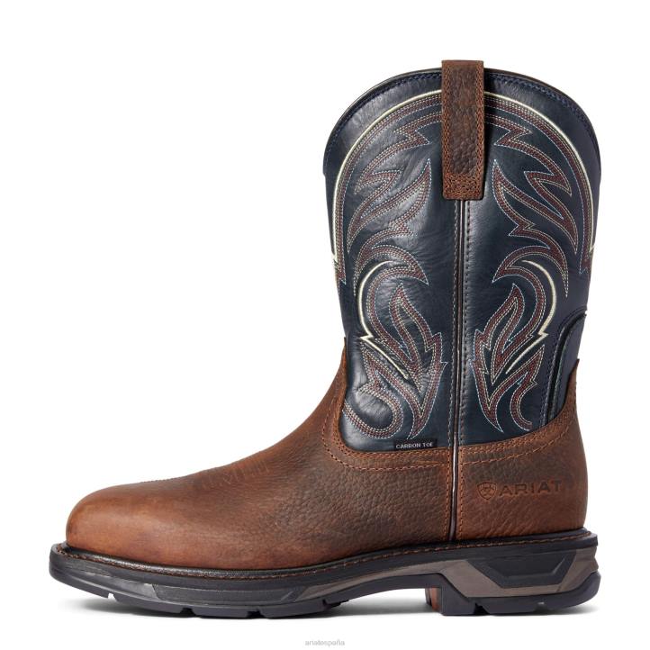 bota de trabajo con punta de carbono workhog xt cottonwood Ariat hombres alborotador aceitado marrón calzado 044J317