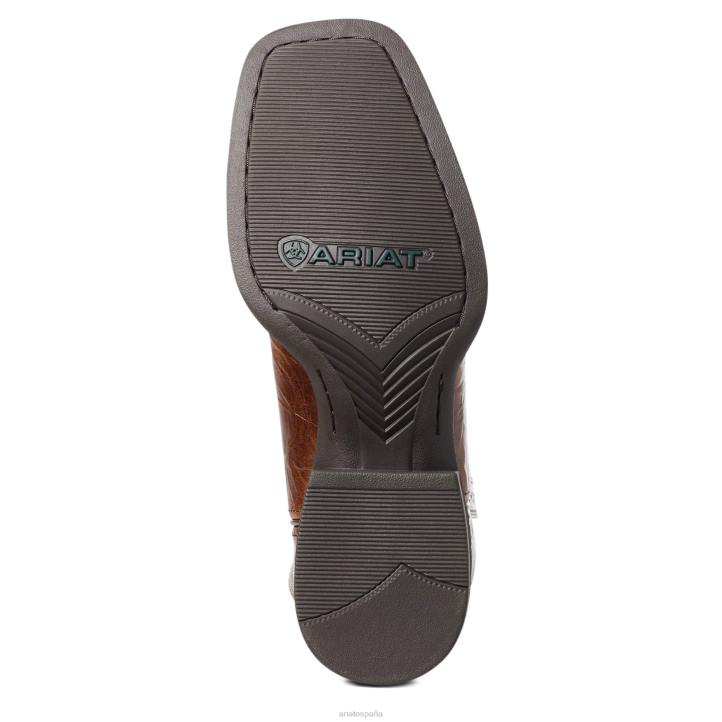 Bota vaquera deportiva con punta cuadrada ancha Ariat hombres bombardero bronceado calzado 044J3
