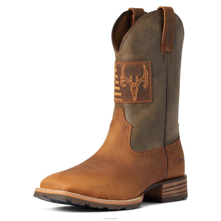 Bota vaquera híbrida Patriot Country. Ariat hombres casper marrón calzado 044J76