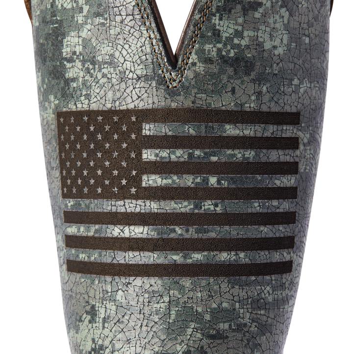 bota occidental orgullosa del vuelo deportivo Ariat hombres pardo rodadora calzado 044J197