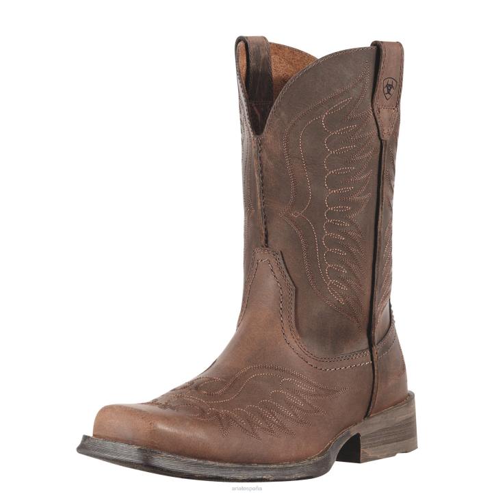 bota vaquera rambler phoenix Ariat hombres marrón angustiado calzado 044J194