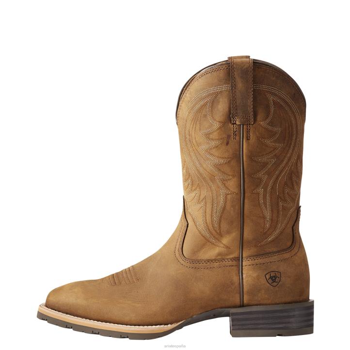 bota vaquera ranchera híbrida Ariat hombres marrón angustiado calzado 044J6