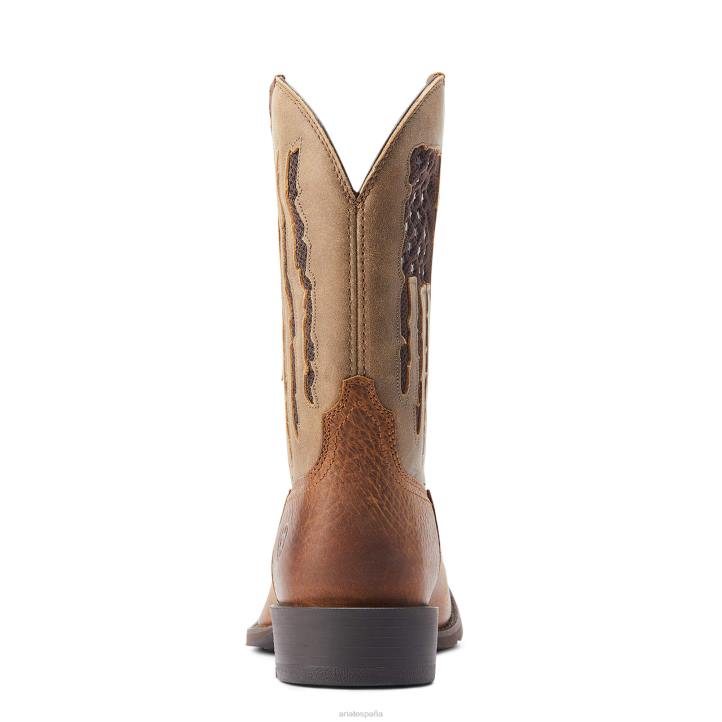 bota vaquera sport my country venttek Ariat hombres fiel marrón calzado 044J71