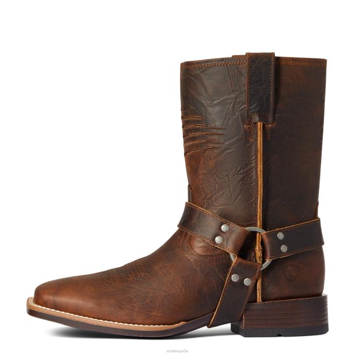 botas patriot ultra western con arnés Ariat hombres barra superior marrón calzado 044J48