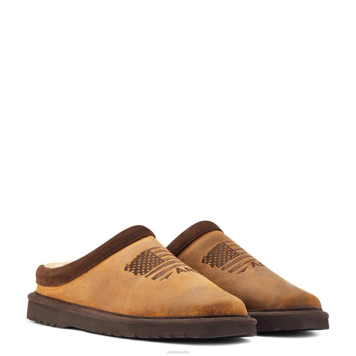 pantufla patriota con puntera cuadrada Ariat hombres ante polvoriento calzado 044J461