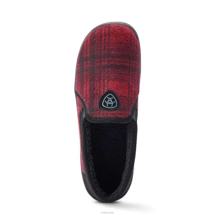 zapatilla lincoln Ariat hombres cuadros rojos calzado 044J473