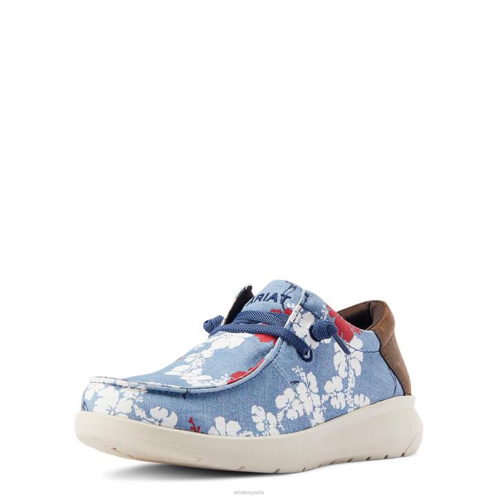 hilo occidental aloha Ariat hombres pareau prin rojo blanco y azul calzado 044J452