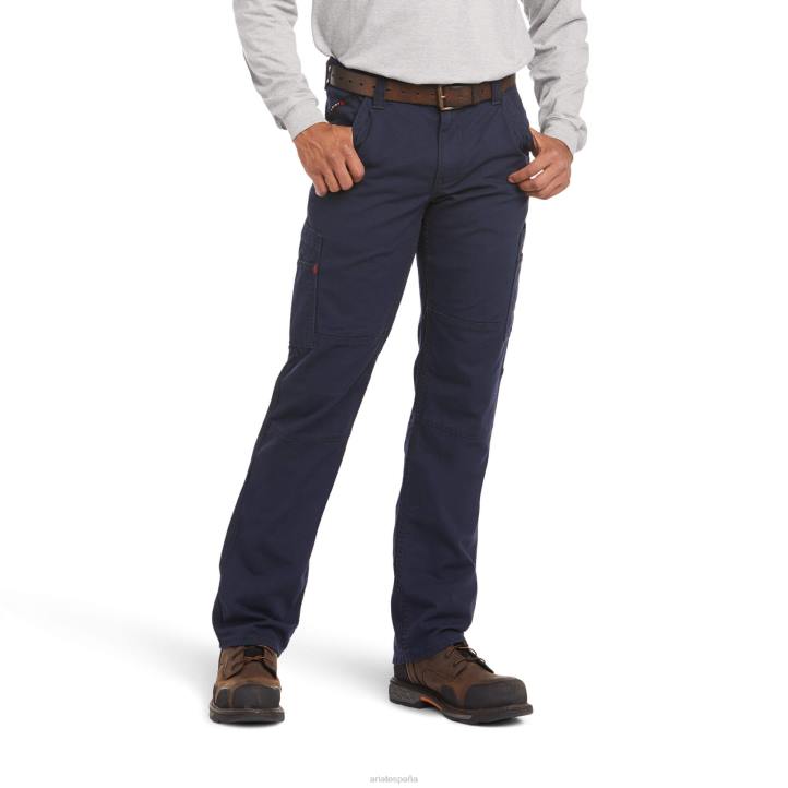 Pantalón recto apilable de lona duralight elástico recto fr m5 Ariat hombres Armada fondos 044J1683