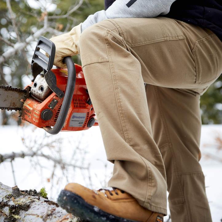 Pantalón recto apilable de lona duralight elástico recto fr m5 Ariat hombres campo caqui fondos 044J539