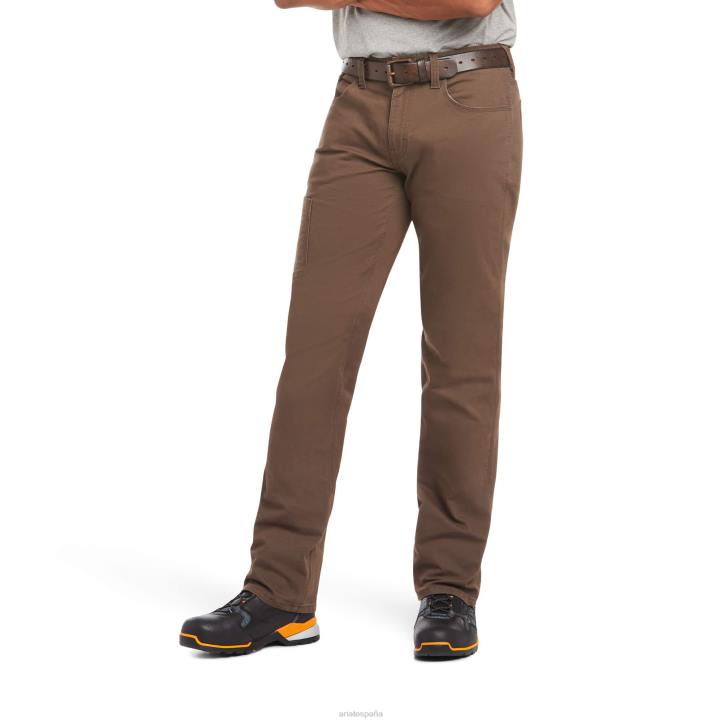 pantalón de pernera recta apilable resistente hecho con durastretch de talle bajo rebar m4 Ariat hombres reyezuelo fondos 044J541