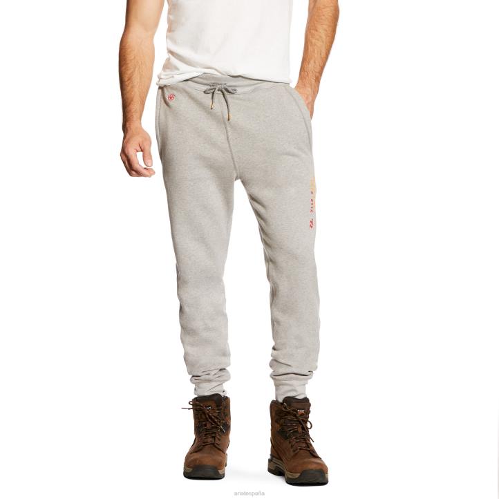 pantalones deportivos fr Ariat hombres gris jaspeado fondos 044J1717