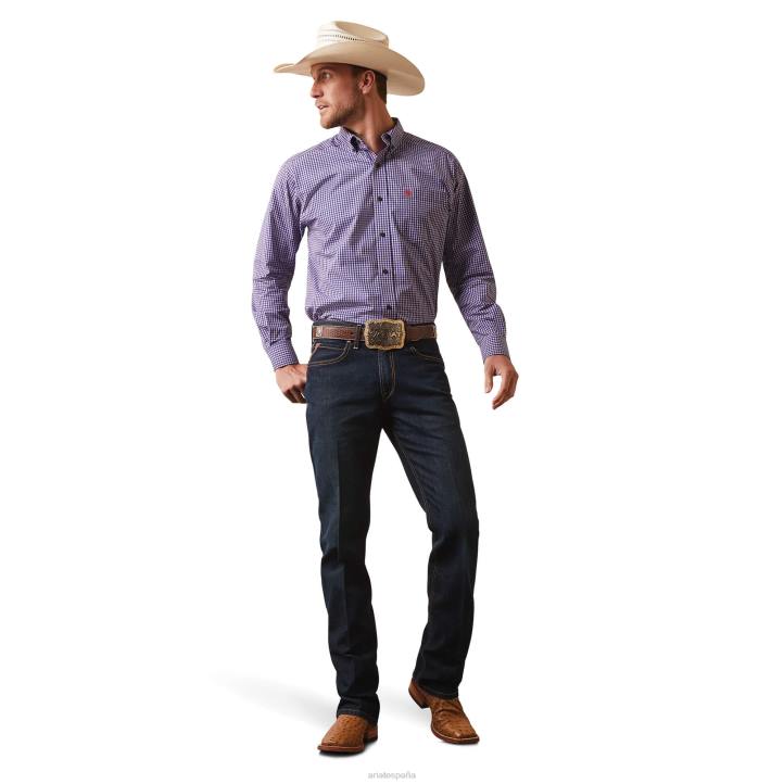 Vaqueros con corte tipo bota M4 Relaxed Hansen Ariat hombres piedra negra fondos 044J504