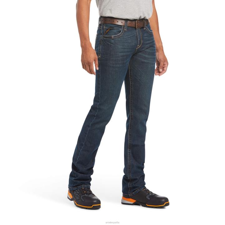 vaqueros de pernera recta apilables rebar m7 durastretch edge Ariat hombres cuerpo fondos 044J1729