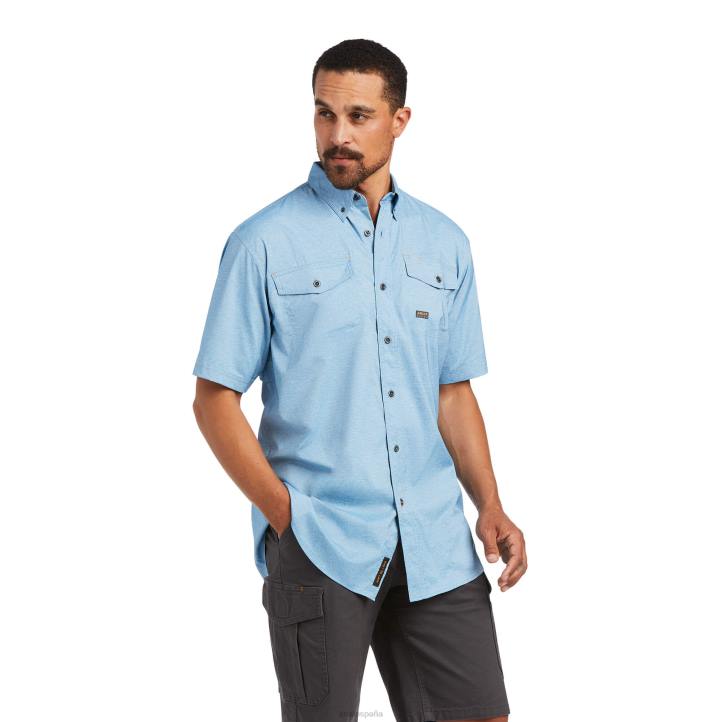 barra de refuerzo hecha resistente camisa de trabajo venttek durastretch Ariat hombres brezo de aguas profundas tapas 044J1041