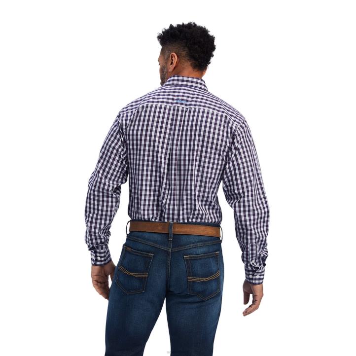 camisa ajustada donny sin arrugas Ariat hombres blanco tapas 044J1073