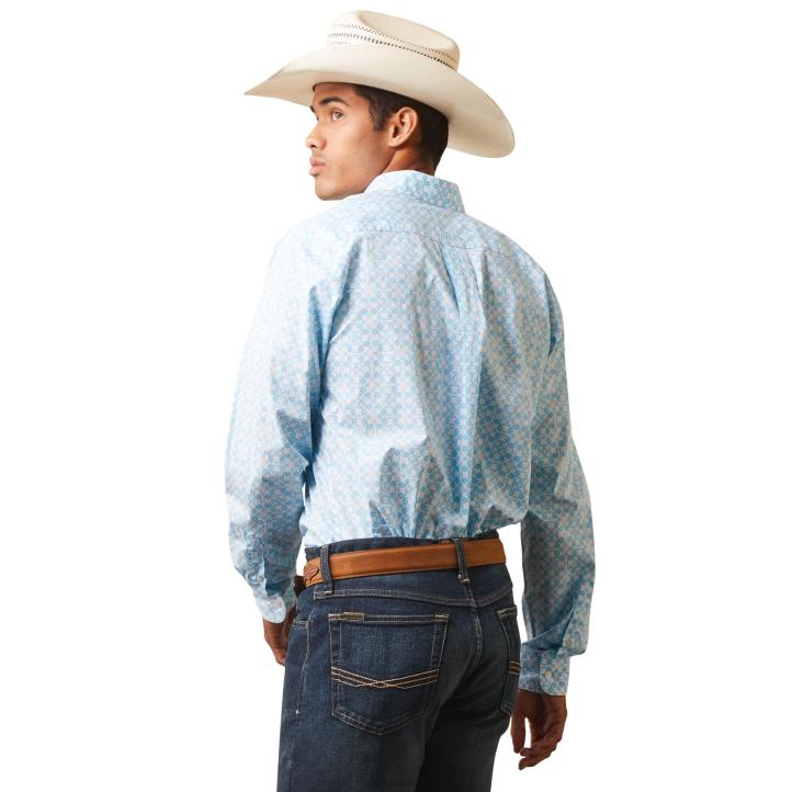 camisa ajustada iziah Ariat hombres blanco tapas 044J1347