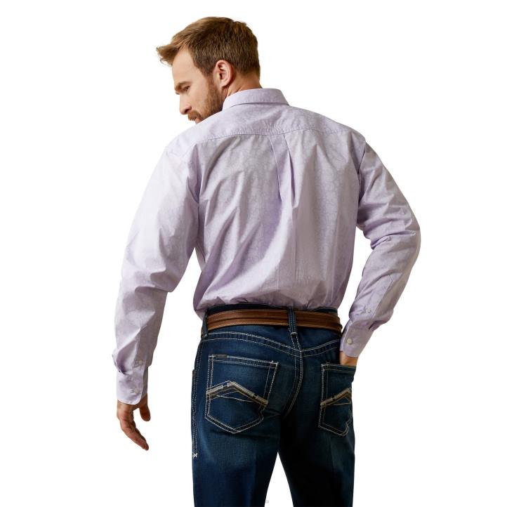 camisa ajustada murray Ariat hombres lila tapas 044J1367