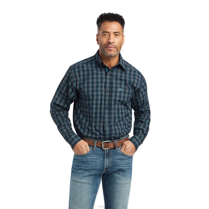 camisa ajustada pro series kodi Ariat hombres negro tapas 044J1086