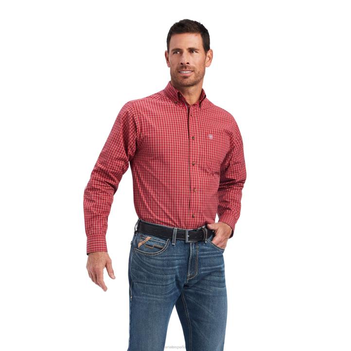 camisa ajustada pro series norwell Ariat hombres tango rojo tapas 044J1083