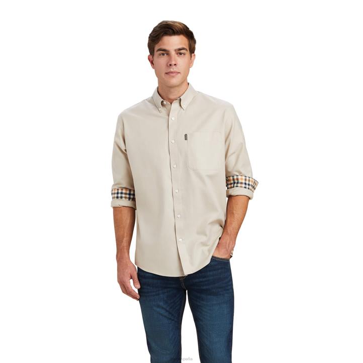 camisa clemente Ariat hombres brezo de avena tapas 044J1335