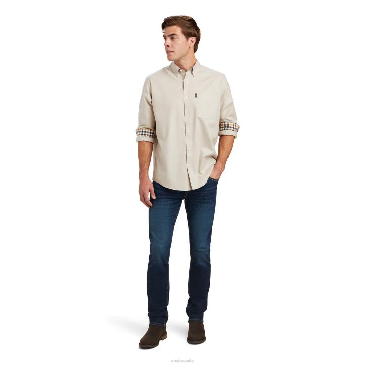 camisa clemente Ariat hombres brezo de avena tapas 044J1335