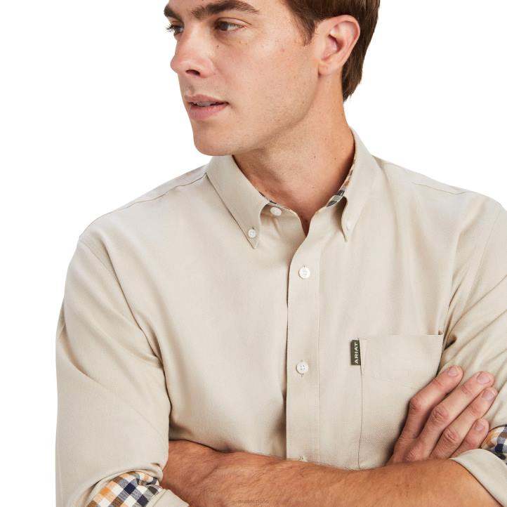 camisa clemente Ariat hombres brezo de avena tapas 044J1335