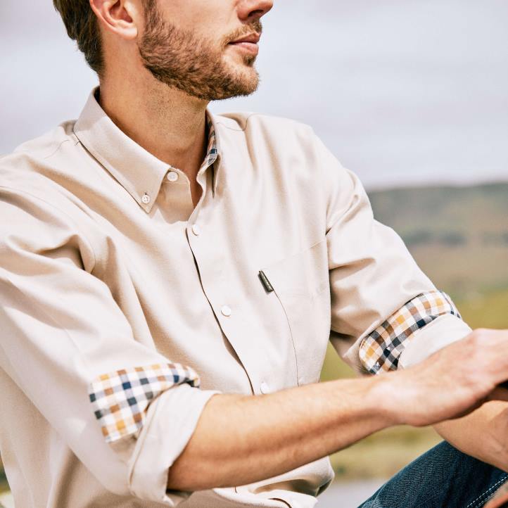 camisa clemente Ariat hombres brezo de avena tapas 044J1335