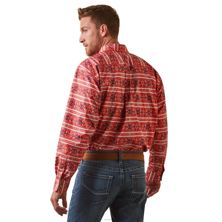 camisa davon de corte clásico Ariat hombres pimentón tapas 044J1300