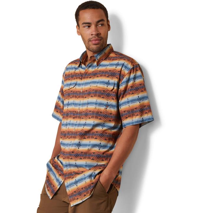 camisa de ajuste clásico de salida venttek Ariat hombres Oxford bronceado suroeste tapas 044J1190