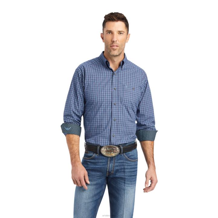 camisa de ajuste clásico elástica implacable reverence Ariat hombres vela de medianoche tapas 044J1281
