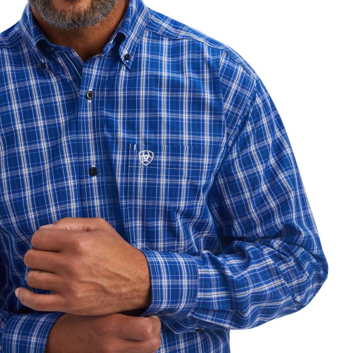 camisa de corte clásico boone pro series Ariat hombres azul clasico tapas 044J1239