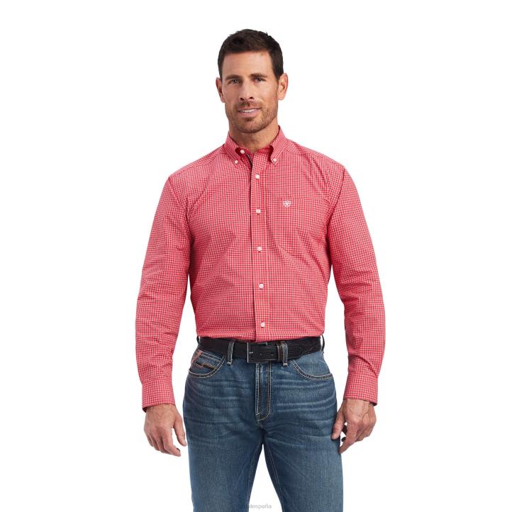 camisa de corte clásico elástica nevin pro series Ariat hombres tango rojo tapas 044J1169