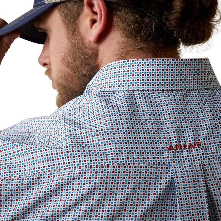 camisa de corte clásico eron sin arrugas Ariat hombres blanco tapas 044J1368