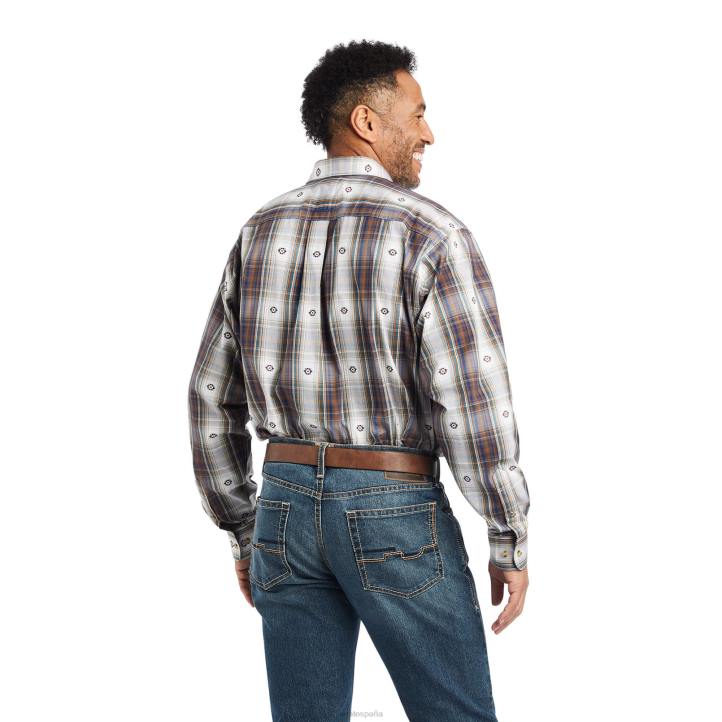 camisa de corte clásico geoffrey pro series Ariat hombres finca azul tapas 044J1341